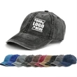 Washed Denim Baseball Cap | https://www.bestnamebadges.com