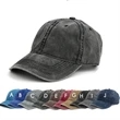 Washed Denim Baseball Cap | https://www.bestnamebadges.com
