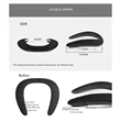 U-Shaped wireless Speaker Neck-Mounted | https://www.bestnamebadges.com