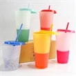 24oz Reusable Cold Drink Color Changing Cups | https://www.bestnamebadges.com