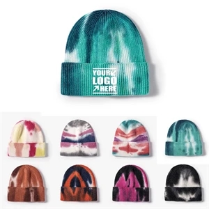 Winter Warm Knitted Hat Tie-Dye