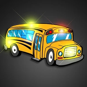 Flashing School Bus Pins