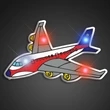 LED Airplane Blinky Pins | https://www.bestnamebadges.com