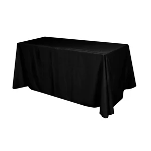 Flat Polyester 4-Sided Table Cover - fits 6' standard table | https://www.bestnamebadges.com