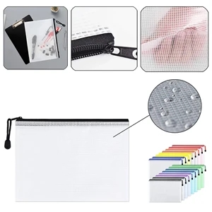 Gridding Waterproof Zip Bag