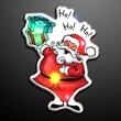 Santa Flashing Pins | https://www.bestnamebadges.com
