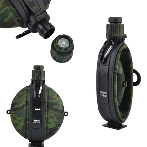 Collapsible Camouflage Military Silicone Water Bottle