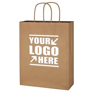 Kraft Paper Brown Shopping Bag-11"x 4"x 13" 