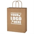 Kraft Paper Brown Shopping Bag-11"x 4"x 13"  | https://www.bestnamebadges.com