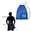 Mesh Drawstring Bag with Exterior Pocket | https://www.bestnamebadges.com