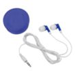 Earbuds In Round Plastic Case | https://www.bestnamebadges.com