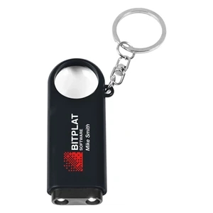 Magnifier And LED Light Key Chain | https://www.bestnamebadges.com