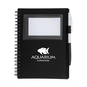 Spiral Notebook With ID Window | https://www.bestnamebadges.com