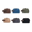 Premium Waxed Canvas Travel Toiletry Bag | https://www.bestnamebadges.com