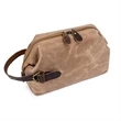 Premium Waxed Canvas Travel Toiletry Bag | https://www.bestnamebadges.com