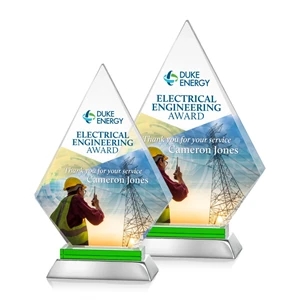 Valhalla VividPrint™ Award - Green | https://www.bestnamebadges.com