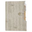 Woodgrain Look Notebook With Sticky Notes And Flags | https://www.bestnamebadges.com