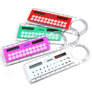 Mini Solar Transparent Ruler Calculator with Magnifier