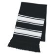 Two-Tone Knit Scarf With Fringe | https://www.bestnamebadges.com