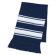 Two-Tone Knit Scarf With Fringe | https://www.bestnamebadges.com