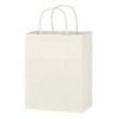 Kraft Paper White Shopping Bag - 8" x 10-1/4" | https://www.bestnamebadges.com