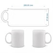 12oz White Glossy Classical Ceramic Mug | https://www.bestnamebadges.com