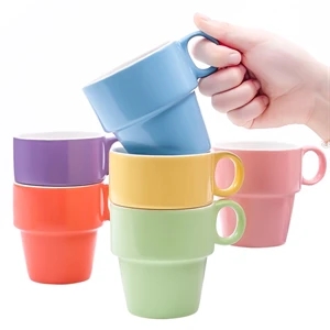 Porcelain Stackable Mug - 9 Ounce | https://www.bestnamebadges.com
