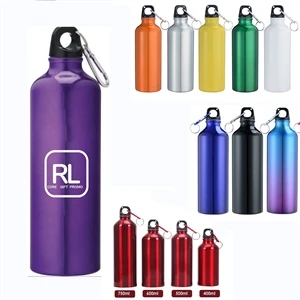 17 oz Aluminum Sports Bottle with Free Carabiner