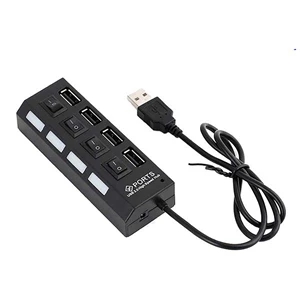 4-Port USB 2.0 Hub with Individual LED Power Switches