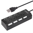 4-Port USB 2.0 Hub with Individual LED Power Switches | https://www.bestnamebadges.com