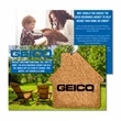 Post Card with House Shaped Cork Coaster | https://www.bestnamebadges.com