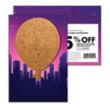 Post Card with Balloon Cork Coaster | https://www.bestnamebadges.com