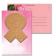 Post Card with Awareness Ribbon Cork Coaster | https://www.bestnamebadges.com