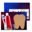 Post Card with Tooth Cork Coaster | https://www.bestnamebadges.com