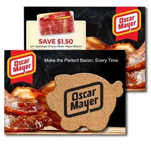 Post Card with Piggy Bank Cork Coaster