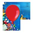 Post Card with Full Color Balloon Coaster | https://www.bestnamebadges.com