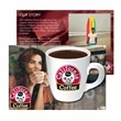 Post Card with Full Color Coffee Cup Coaster | https://www.bestnamebadges.com