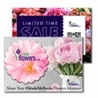 Post Card with Full Color Flower Coaster | https://www.bestnamebadges.com