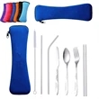 Stainless Steel Cutlery Set Neoprene Case | https://www.bestnamebadges.com