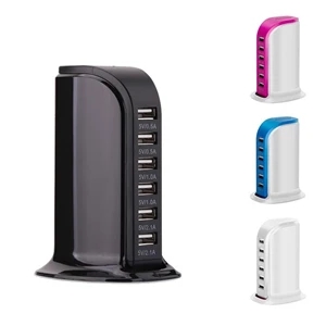 5 USB Port AC Adapter Wall Charger