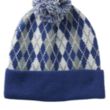 Diamond Pattern Knitted Pompom Beanie | https://www.bestnamebadges.com