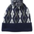 Diamond Pattern Knitted Pompom Beanie | https://www.bestnamebadges.com