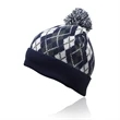 Diamond Pattern Knitted Pompom Beanie | https://www.bestnamebadges.com