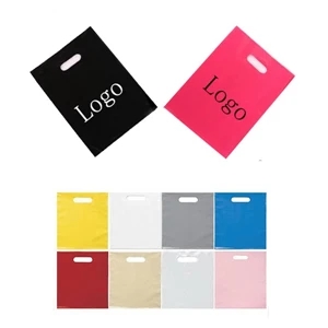 Die Cut Plastic Handle Bag | https://www.bestnamebadges.com