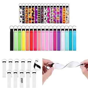 Keychain Strap Neoprene Wristlet with Key Ring