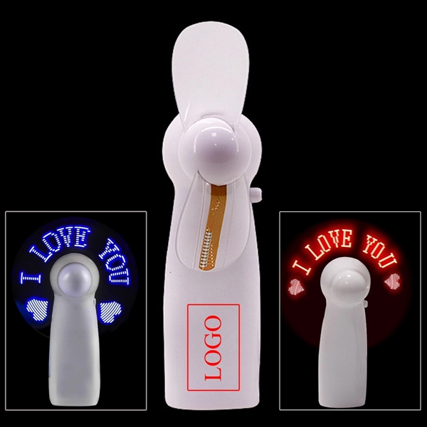 Message Editable Mini Flash LED Fan