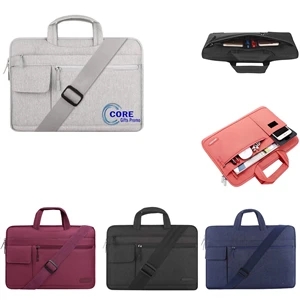 Laptop Shoulder Bag Polyester Flapover Briefcase Sleeve Case