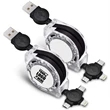 5Ft/1.5m Retractable Fast Charger Cord | https://www.bestnamebadges.com