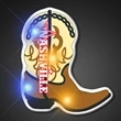 Brown Cowboy Boot Flashing LED Lights | https://www.bestnamebadges.com