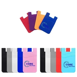 Dual Pocket Silicone Cell Phone Wallet